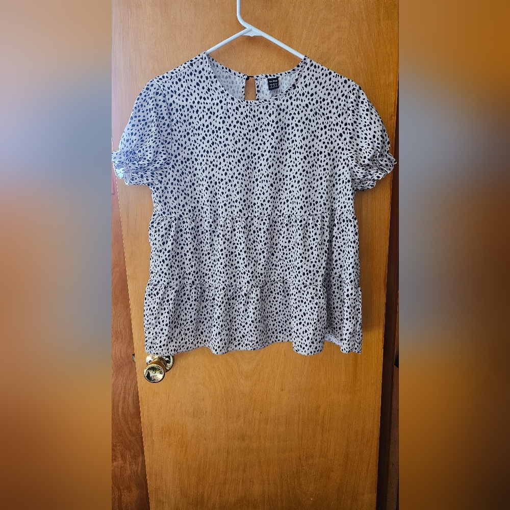 Dalmatian Print Blouse